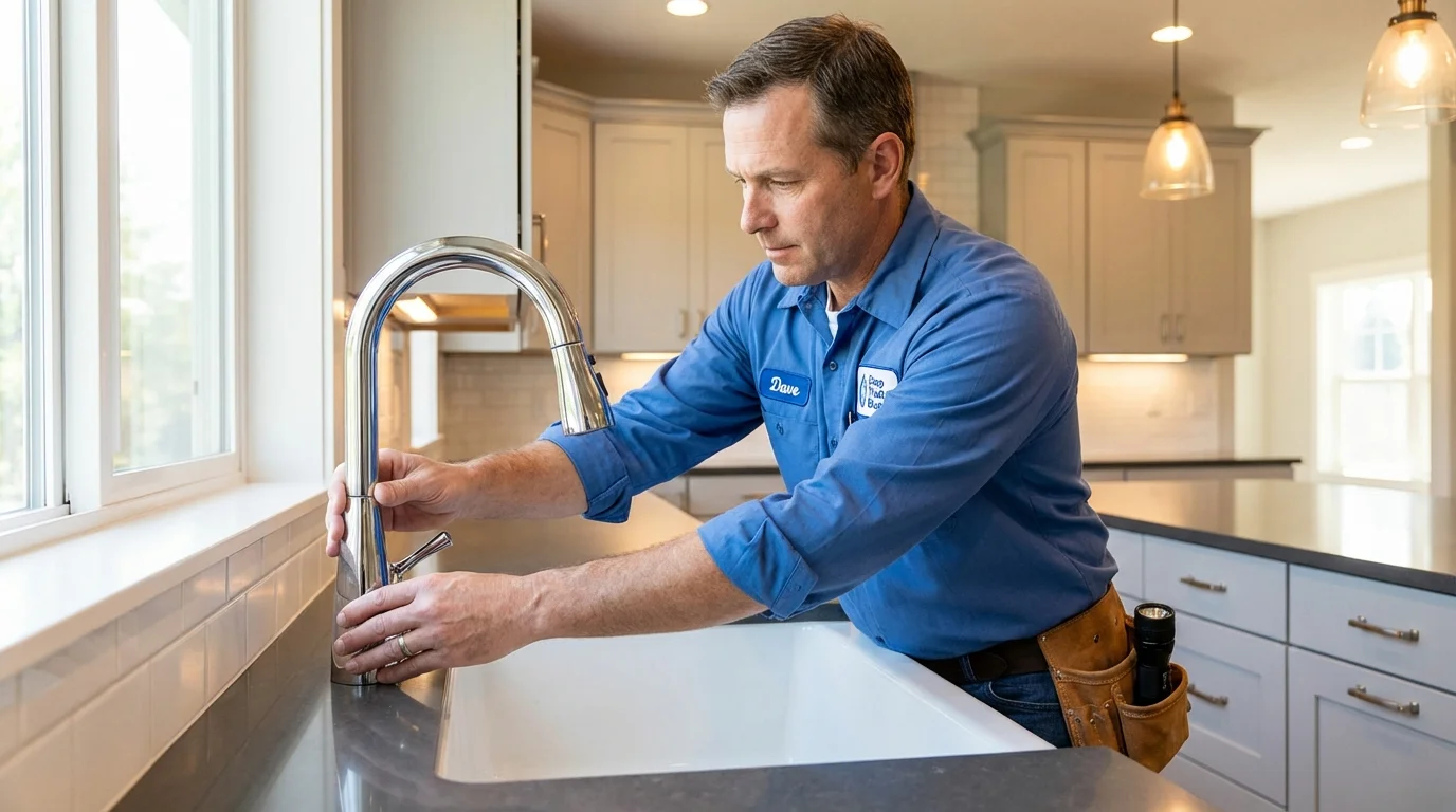 Kitchen faucet installation by Johns Plumbing LLC in Blairsville